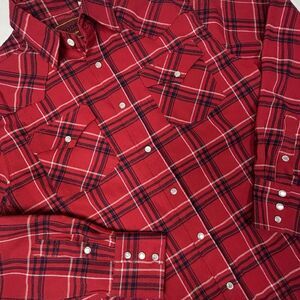 Rodeo Clothing Co Shirt Pearl Snap Western Men's Medium Plaid Cowboy Classic EUC